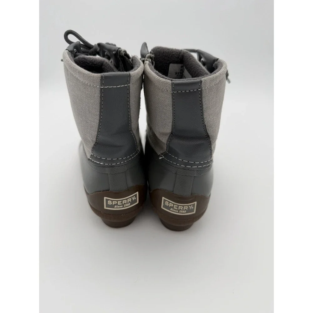 Sperry Women's Top-Sider Saltwater Duck Boots Gray Size 6.5 Waterproof STS84447